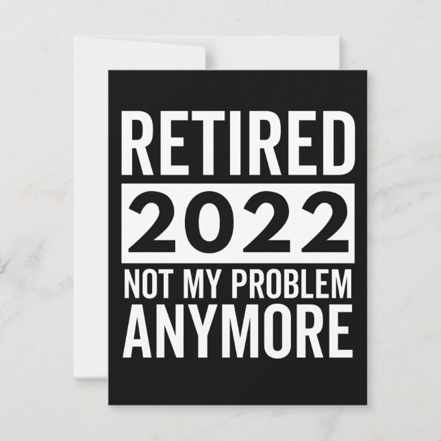 Reserva La Fecha Retired 2022 Not My Problem Anymore (Anverso)