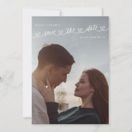 Reserva La Fecha Retro College Sweethearts Photo Wedding