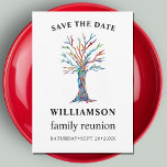 Reserva La Fecha Reunión de familia de árbol familiar Guardar la ta<br><div class="desc">La carta Save The Date de esta sencilla y elegante Reunión Familiar está decorada con un colorido árbol familiar de mosaicos. Personalizable fácil. Utilice la Herramienta de diseño para cambiar el tamaño, estilo o color del texto. Porque creamos nuestra obra de arte no encontrarás esta imagen exacta de otros diseñadores....</div>