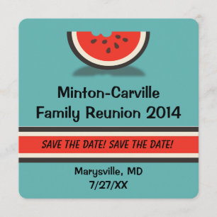 Reserva La Fecha Reunión de la familia Watermelon Save the Date