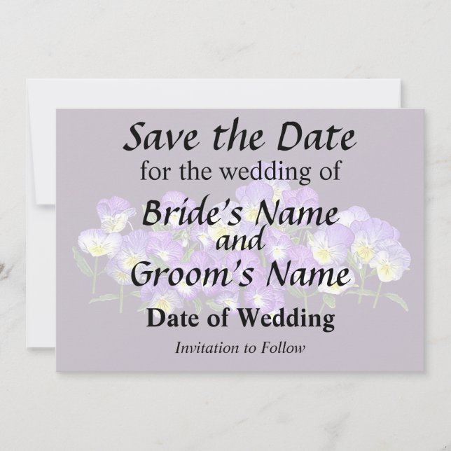 Reserva La Fecha Reunión familiar de Pansy (Anverso)