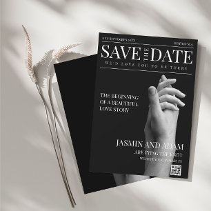 Reserva La Fecha Revista Chic en Modo Oscuro Boda
