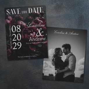 Reserva La Fecha Revista de Foto Elegante Romántica Oscura