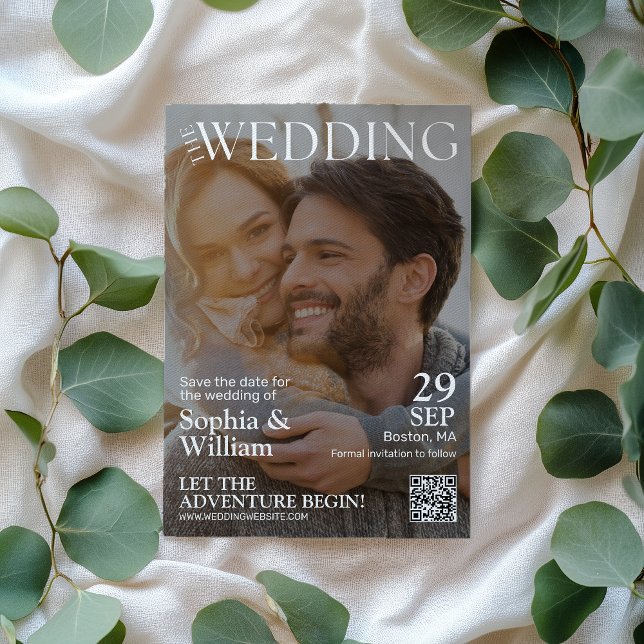 Reserva La Fecha Revista divertida de código QR foto boda (Subido por el creador)