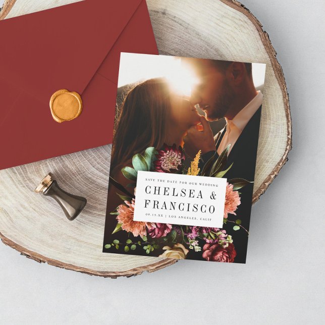 Reserva La Fecha Riqueza del Boda de fotografía floral de primavera (Subido por el creador)