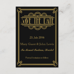 Reserva La Fecha Roaring 20's Art Deco Gatsby Save The Date