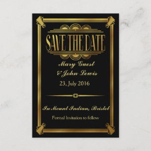 Reserva La Fecha Roaring 20's Art Deco Gatsby Save The Date