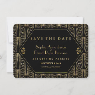 Reserva La Fecha Roaring 20s Gran Gatsby Art Deco Save The Date