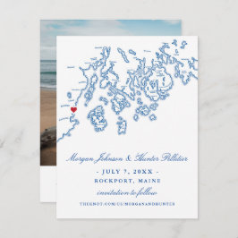 Reserva La Fecha Rockport Maine Photo Save the Date - Bahía Penobsc