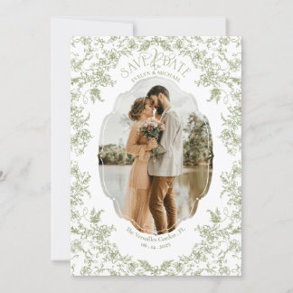 Reserva La Fecha Romance Floral Chinoiserie Clásico Amor Eucalipto
