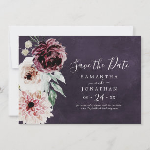 Reserva La Fecha Romance floral   Pluma horizontal