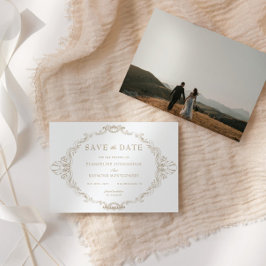 Reserva La Fecha Romantic Baroque Ornate Frame Photo