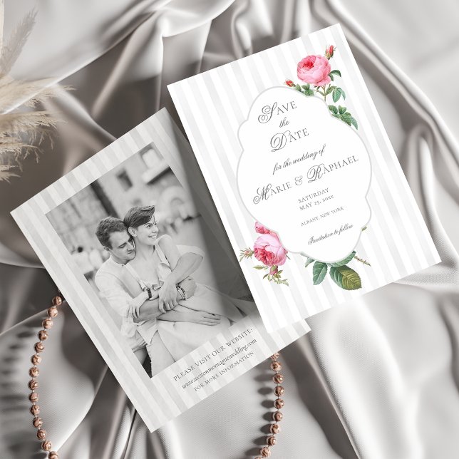 Reserva La Fecha Romantic Chic French Rose Botanical Wedding (Subido por el creador)