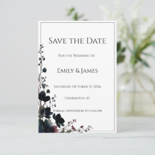 Reserva La Fecha Romantic Floral Wedding Soft Elegant
