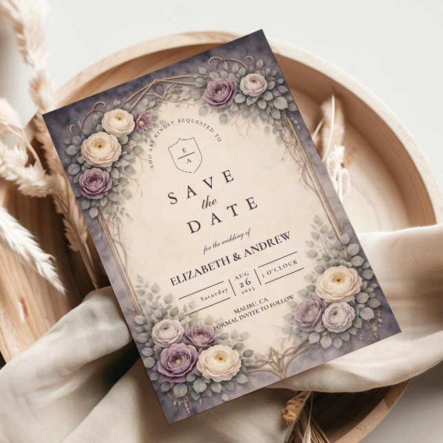 Reserva La Fecha Romantic Gothic Pastel Floral Wedding (Subido por el creador)