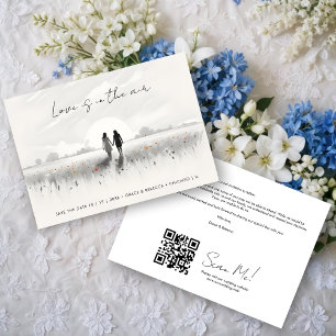 Reserva La Fecha Romantic Sweet Wildflowers Field Lesbian Couple