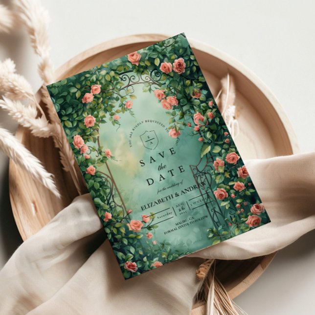 Reserva La Fecha Romantic Vintage Rose Gate Wedding (Subido por el creador)