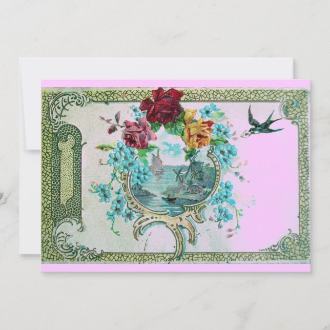 Reserva La Fecha ROMANTICA 3 ,metal dorado rosa (Anverso)