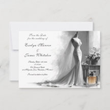 Romántica boda de novias Vintage Salven la fecha