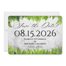 Romántica Feroe Leaf Elegante Boda Natural