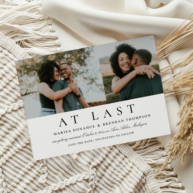 Reserva La Fecha Romántico Al Fin Dos Foto Bodas Blanco Negro (Subido por el creador)