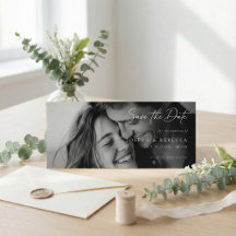 Romántico SCRIPT ELEGANT Foto Boda
