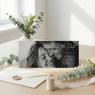 Reserva La Fecha Romántico SCRIPT ELEGANT Foto Boda