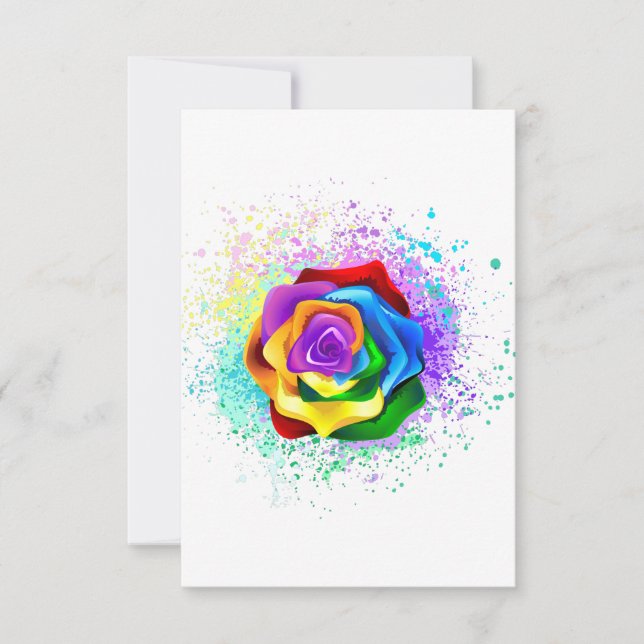 Reserva La Fecha Rosa arcoiris colorido (Anverso)