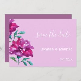 Reserva La Fecha Rosa artístico acuarela pintada a mano