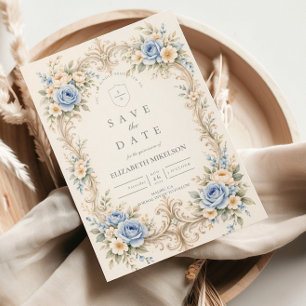 Reserva La Fecha Rosa Azul Polvorienta Barroco Quinceañera