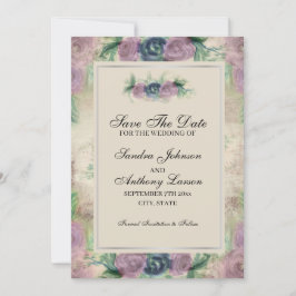 Reserva La Fecha Rosa de Acuarela Floral Save The Date