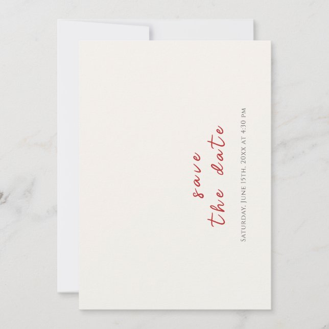 Reserva La Fecha Rosa de flores silvestres rosadas Boda Spring Garl (Anverso)