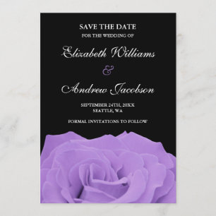 Reserva La Fecha Rosa de Lavanda y Boda Negra Salven la Fecha