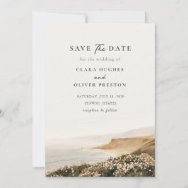 Reserva La Fecha Rosa de Playa Costa de Cape Cod Boda en la Orilla