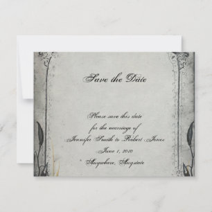 Reserva La Fecha Rosa negro gótico Trellis Wedding Save the Date