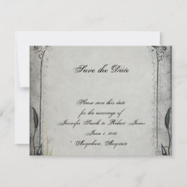 Reserva La Fecha Rosa negro gótico Trellis Wedding Save the Date