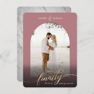 Reserva La Fecha Rosa polvoriento finalmente se casa y foto de vent