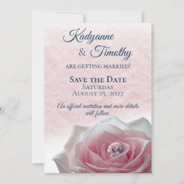 Reserva La Fecha Rosa Rosa con Boda de Diamante