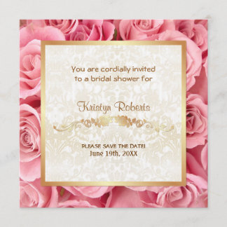 Reserva La Fecha Rosa rosa elegante - ducha