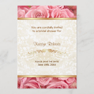 Reserva La Fecha Rosa rosa elegante - ducha