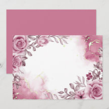 Rosa rosa floral personalizada