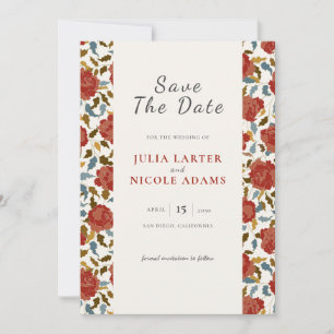 Reserva La Fecha Rosa Salvaje Pétalos Florales Jardín Boda Affair