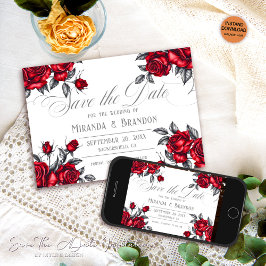 Reserva La Fecha Rosa simple Boda floral