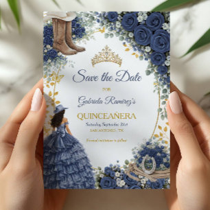 Reserva La Fecha Rosas Azules de la Marina Occidental Quinceañera D