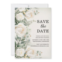 Rosas Blancas Verde Elegante Boda