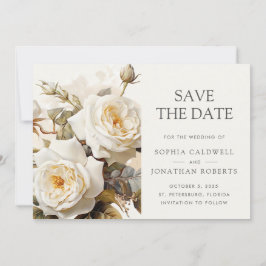 Reserva La Fecha Rosas de cosecha romántica Boda de código QR