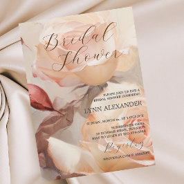 Reserva La Fecha Rosas de verano suaves, elegante ducha de novia