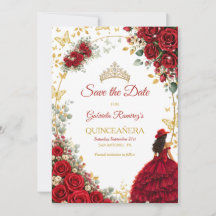 Rosas Rojas Mariposas Doradas Quinceañera