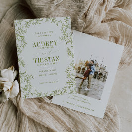 Reserva La Fecha ROWAN Botanical Wedding Photo