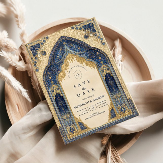 Reserva La Fecha Royal Blue Gold Islamic Wedding (Subido por el creador)